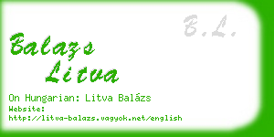 balazs litva business card